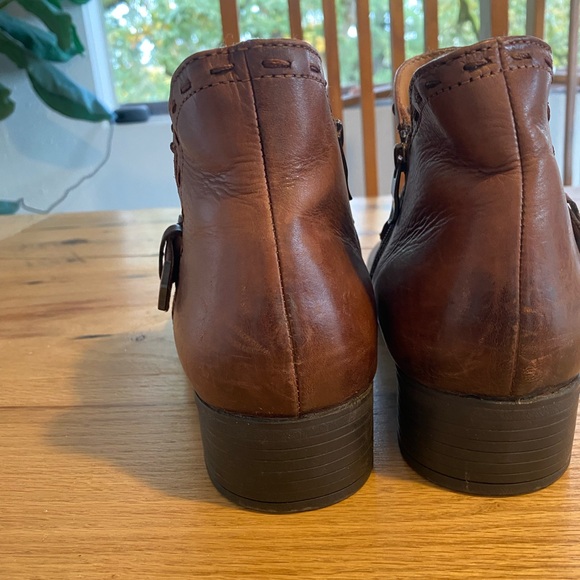 Bussola Tan Leather Booties‎ Boots Women’s 10 Preloved main image 8